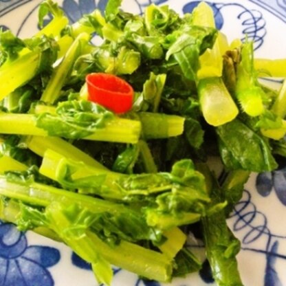 葉っぱも捨てずに美味しい漬物に！ご飯にピッタリ美味しかったです(๑´ڡ`๑)ごちそうさまでしたー！